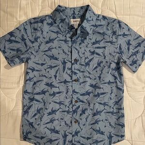 Sonoma Ocean Blue Shark Pattern Shirt